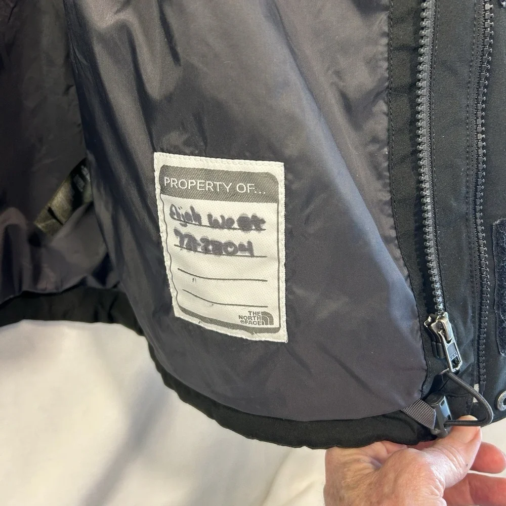 The North Face YOUTH Hyvent Windbreaker Jacket Size L 14-16 Black/White NO LINER